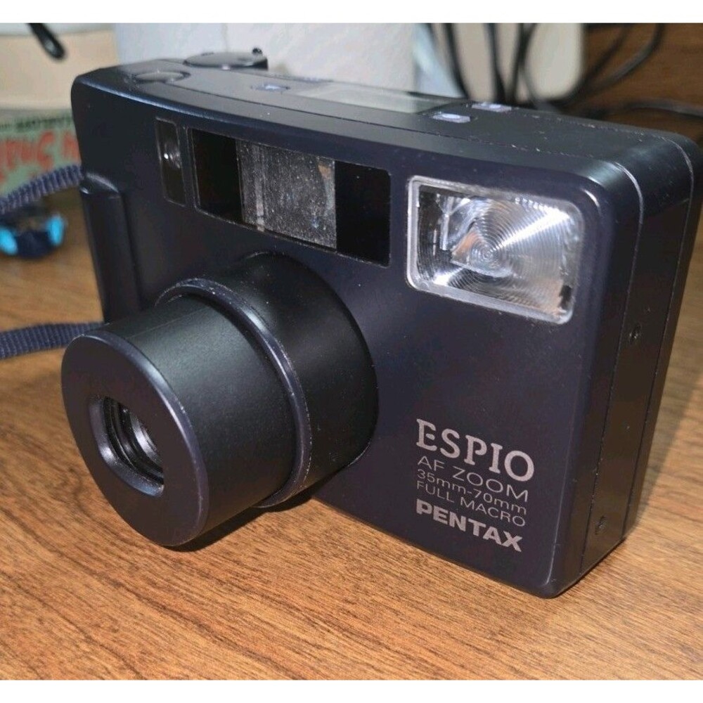 Pentax ESPIO AF Zoom 35mm-70mm Full Macro Camera Film Tested Working [see Video]